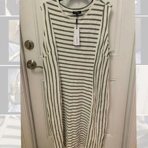 Women's Dress 525 America 2X Cream Striped NEW